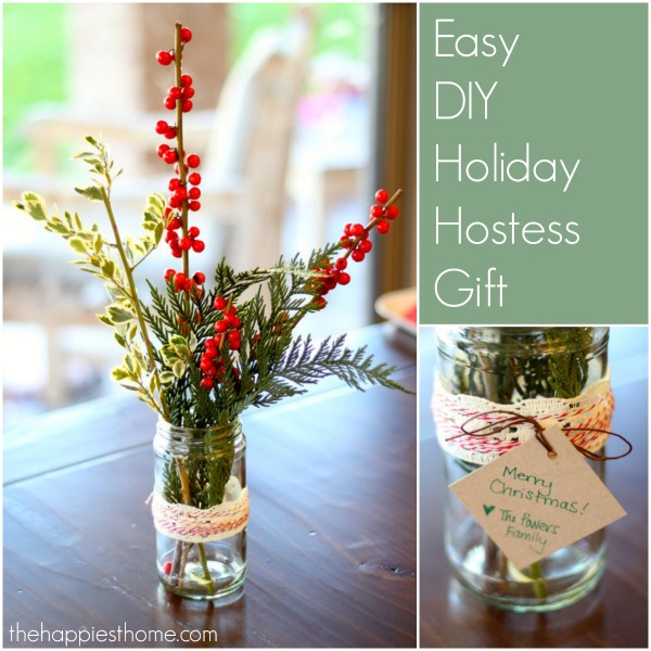 Easy DIY Holiday Centerpiece Hostess Gift